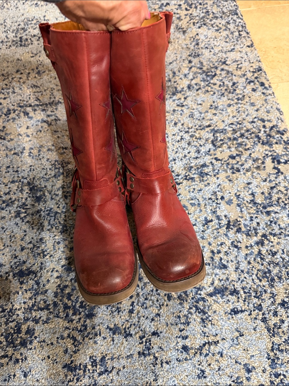 dingo Wine Leather Upper Boots - Picture 4 of 4